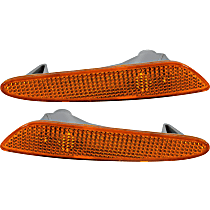 Front, Driver and Passenger Side Turn Signal Lights, without Bulbs, Sedan