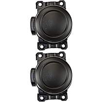 Front, Driver and Passenger Side Fog Light Cover, Textured Black