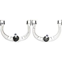 Front, Driver and Passenger Side, Upper Control Arms, With Ball Joints