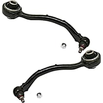 Front, Driver and Passenger Side, Lower, Rearward Control Arms, With Ball Joints