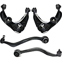 Front, Driver and Passenger Side, Upper and Lower, Rearward Control Arms