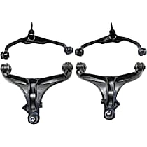 Front, Driver and Passenger Side, Upper and Lower Control Arms