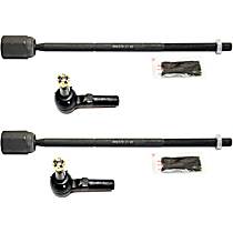 Front, Driver and Passenger Side, Inner and Outer Tie Rod End