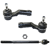 Front, Driver and Passenger Side, Inner and Outer Tie Rod End