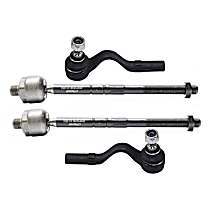 Front, Driver and Passenger Side, Inner and Outer Tie Rod Ends