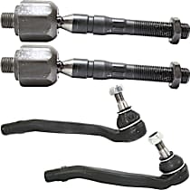 Front, Driver and Passenger Side, Inner and Outer Tie Rod Ends