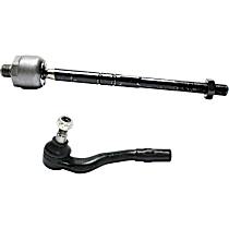 Front, Driver Side, Inner and Outer Tie Rod Ends