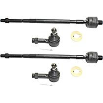 Front, Driver and Passenger Side, Inner and Outer Tie Rod End