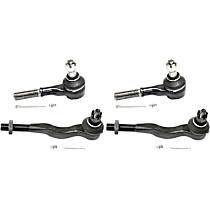 Front, Driver and Passenger Side, Inner and Outer Tie Rod Ends