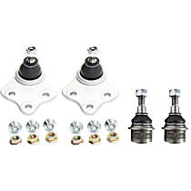 Front, Driver and Passenger Side, Upper and Lower Ball Joints
