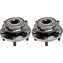 Front, Driver and Passenger Side Wheel Hub, Front Wheel Drive, 5 Lugs, With Bearing, FWD