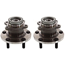 Rear, Driver and Passenger Side Wheel Hub, 4-Wheel ABS, 5 Lugs, With Bearing