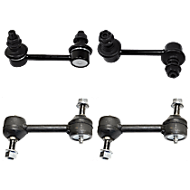 Front and Rear, Driver and Passenger Side Sway Bar Link, Standard Fittings, Heavy Duty Design