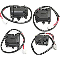 Front and Rear, Driver and Passenger Side Door Lock Actuators, Sedan, For Models With Keyless Entry