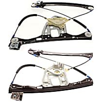 Front, Driver and Passenger Side Power Window Regulator, Without Motor