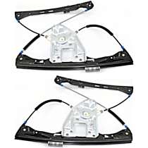 Front, Driver and Passenger Side Power Window Regulator, Without Motor