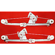 Rear, Driver and Passenger Side Window Regulators, Power, Without Motor