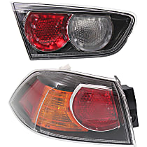 Driver Side, Inner and Outer Halogen Tail Light, With bulb(s), OE Replacement