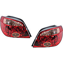 Driver and Passenger Side Halogen Tail Light, With bulb(s), OE Replacement