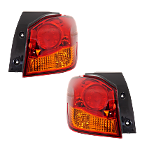 Driver and Passenger Side, Outer Tail Lights, with Bulbs, Halogen, Mounts on Body