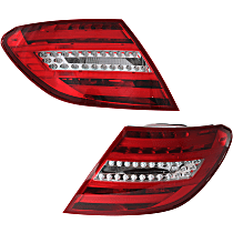 Driver and Passenger Side Tail Lights, With bulb(s), LED