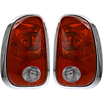 Driver and Passenger Side Tail Lights, Without bulb(s), Halogen