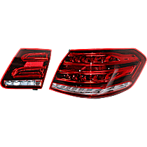 Passenger Side, Inner and Outer Tail Lights, With bulb(s), Halogen