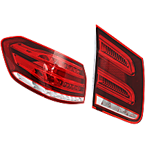 Driver Side, Inner and Outer Tail Lights, With bulb(s), Halogen