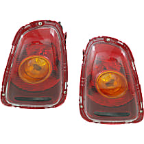 Driver and Passenger Side Tail Lights, With bulb(s), Halogen