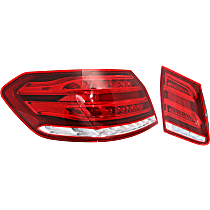 Driver Side, Inner and Outer Tail Lights, With bulb(s), Inner - LED; Outer - Halogen