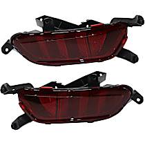 Rear, Driver and Passenger Side Bumper Reflector, CAPA Certified