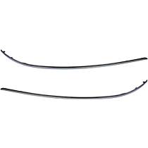 Rear, Driver and Passenger Side, Outer Bumper Trims, Chrome, For Models Without Sport Package
