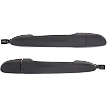 Front, Driver and Passenger Side Primed Exterior Door Handle, Without Key Hole