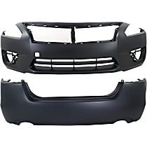 Front and Rear Primed Bumper Cover Sedan