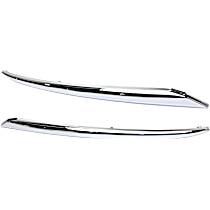 Front, Driver and Passenger Side Bumper Trim, Chrome