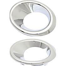 Front, Driver and Passenger Side Fog Light Trim, Chrome