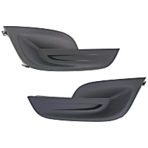 Fog Light Cover - Front, Driver and Passenger Side, Black