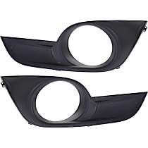Front, Driver and Passenger Side Fog Light Trim, Textured Black