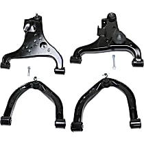 Front, Driver and Passenger Side, Upper and Lower Control Arms
