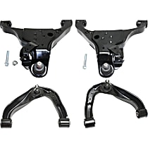 Front, Driver and Passenger Side, Upper and Lower Control Arms