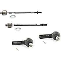Front, Driver and Passenger Side, Inner and Outer Tie Rod Ends