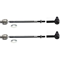 Front, Driver and Passenger Side, Inner and Outer Tie Rod Ends