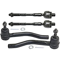 Front, Driver and Passenger Side, Inner and Outer Tie Rod Ends