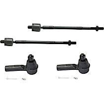 Front, Driver and Passenger Side, Inner and Outer Tie Rod End