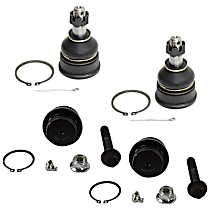 Front, Driver and Passenger Side, Upper and Lower Ball Joint