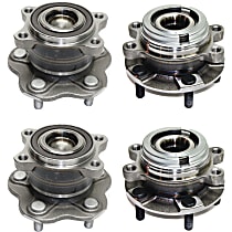 Front, Driver and Passenger Side Wheel Hub Bearing included - Set of 4
