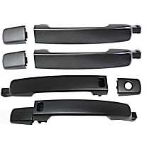 Front and Rear, Driver and Passenger Side Primed Exterior Door Handle, 2-Door, Coupe
