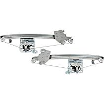 Front, Driver and Passenger Side Power Window Regulator, Without Motor