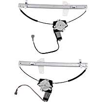 Rear, Driver and Passenger Side Window Regulators, Power