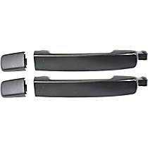 Rear, Driver and Passenger Side Primed Exterior Door Handle, Without Key Hole, 2-Door, Coupe